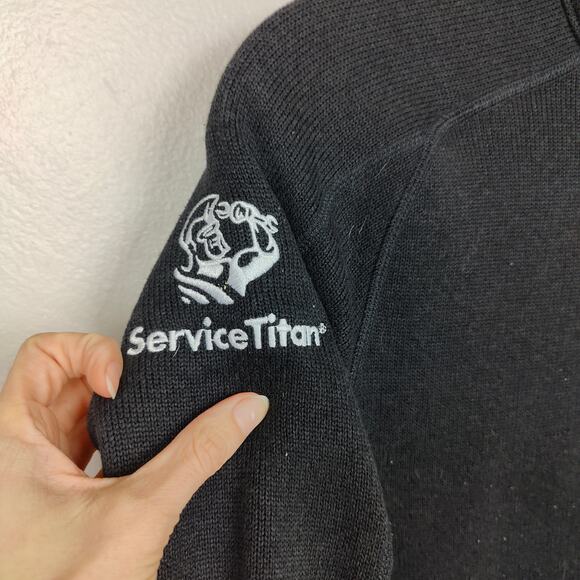 Patagonia Better Sweater 1/4-Zip Fleece Jacket Womens Small Black Service Titan - Picture 2 of 8